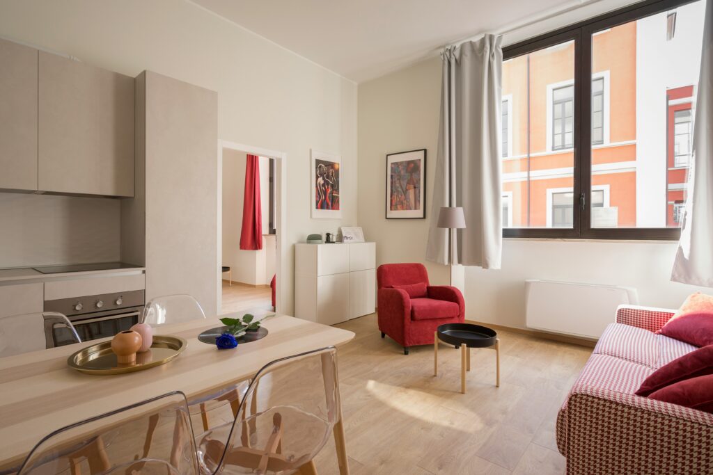 Tidy modern apartment interior design in Bangalore